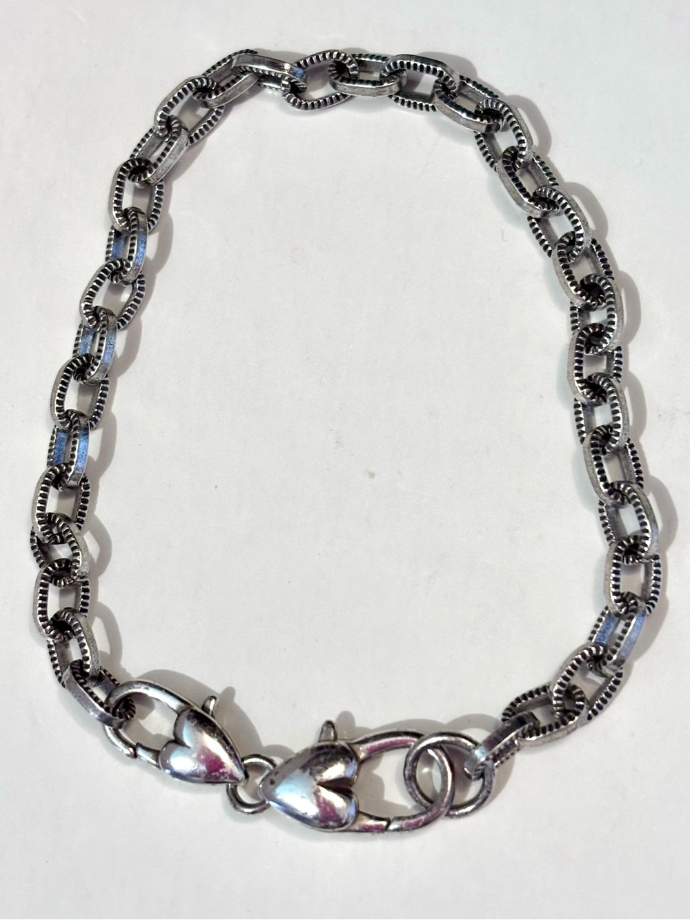 Brighton Starter silver link bracelet Holds beads, charms & clip-ons Retired